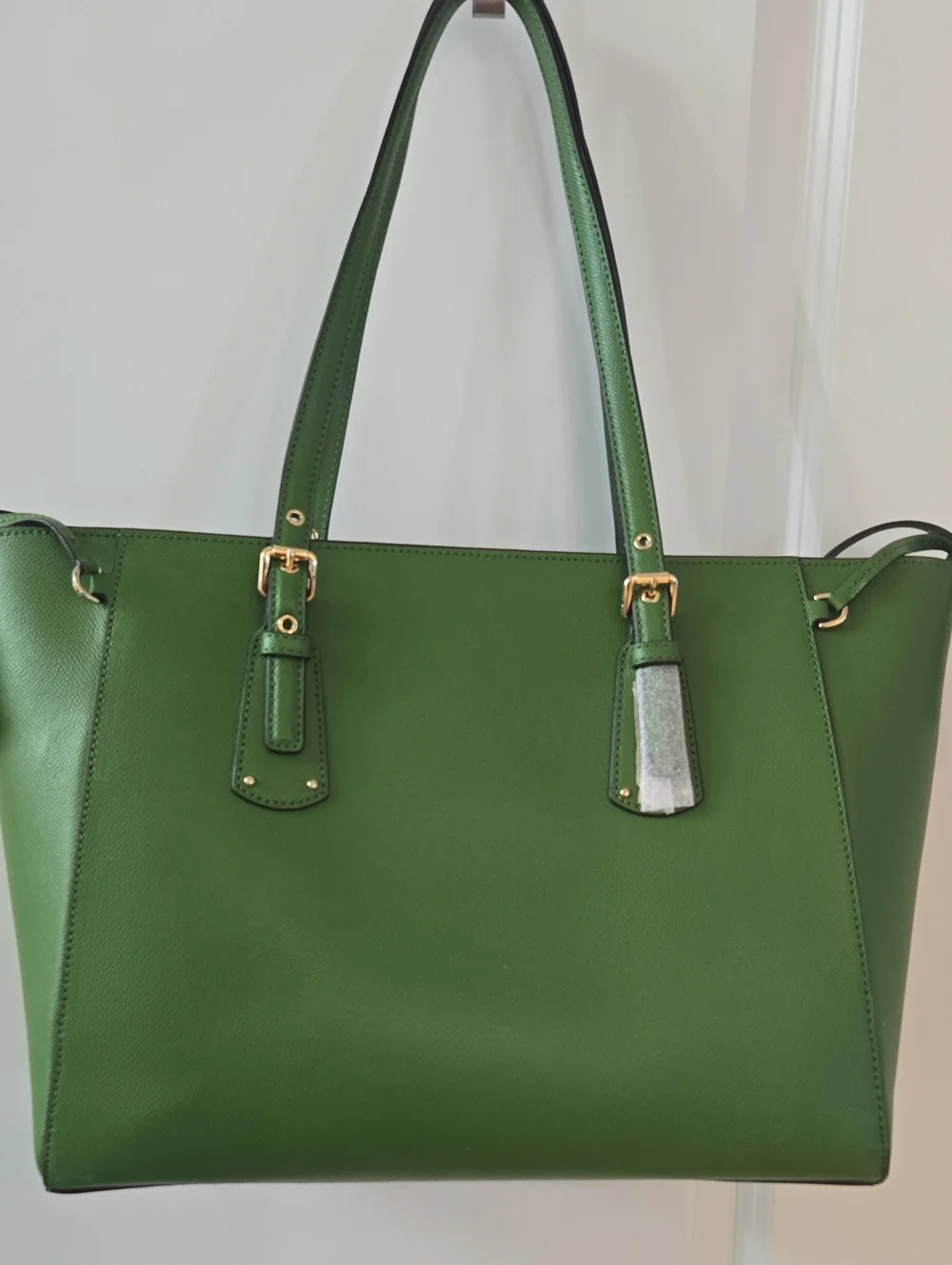 Michael Kors Green Saffiano Tote with Gold Logo Charm